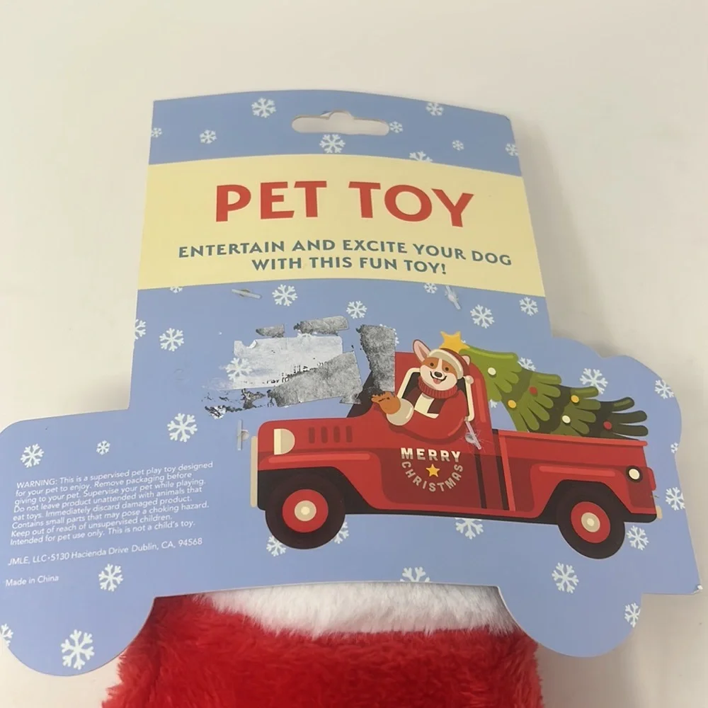 Santa Claus Christmas Squeaky Pet Dog Toy